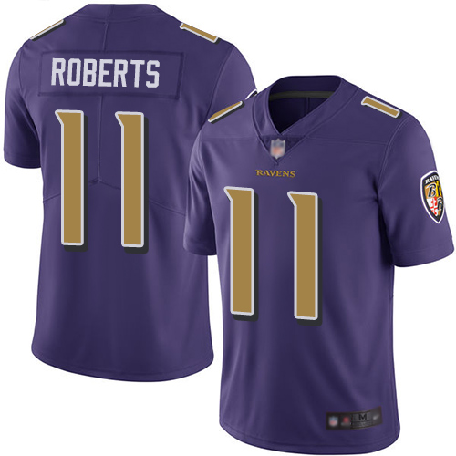 Baltimore Ravens Limited Purple Men Seth Roberts Jersey NFL Football #11 Rush Vapor Untouchable->women nfl jersey->Women Jersey